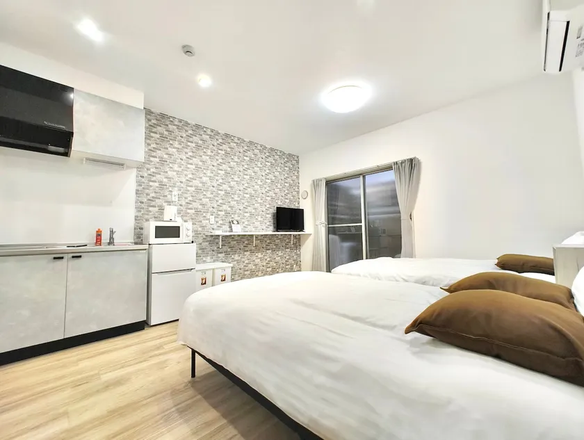 9 minutes on foot from Nippori Station | Good access to Narita Airport | Convenient for sightseeing in Tokyo, Room 101 (28 ㎡, 2 double beds, maximum - Image 1