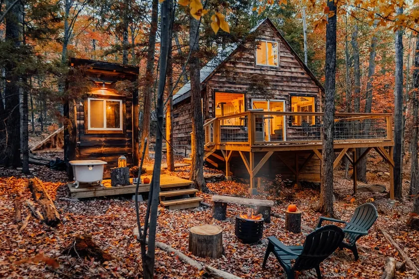 Modern Rustic Cabin with Sauna near Lake and Hike - Image 1