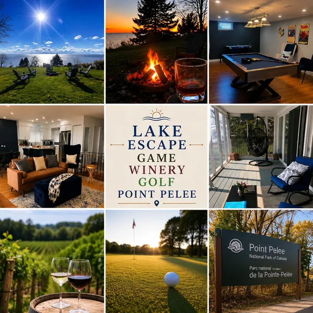 Lake Erie Fall Escape - Fire pit Games Point Pelee - Image 1