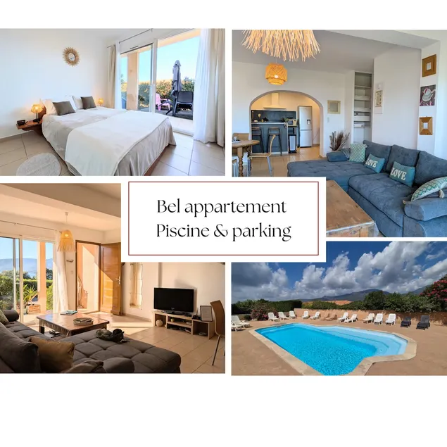 Rummelig T3 i villa, rolig, havudsigt, have, 8 minutter fra stranden og Propriano centrum - Image 1
