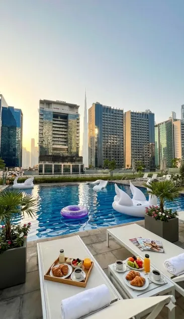 Burj khalifa from pool, 15 mins walk to Dubai Mall - Image 1