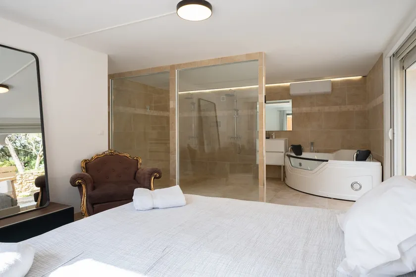 Bottom of villa, hot tub, fireplace, sauna, pool - Image 1