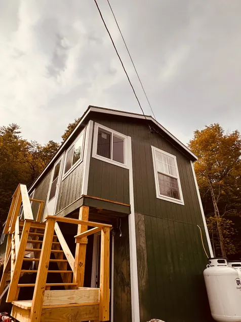 Green cabin at Carrabassett town line - Image 1