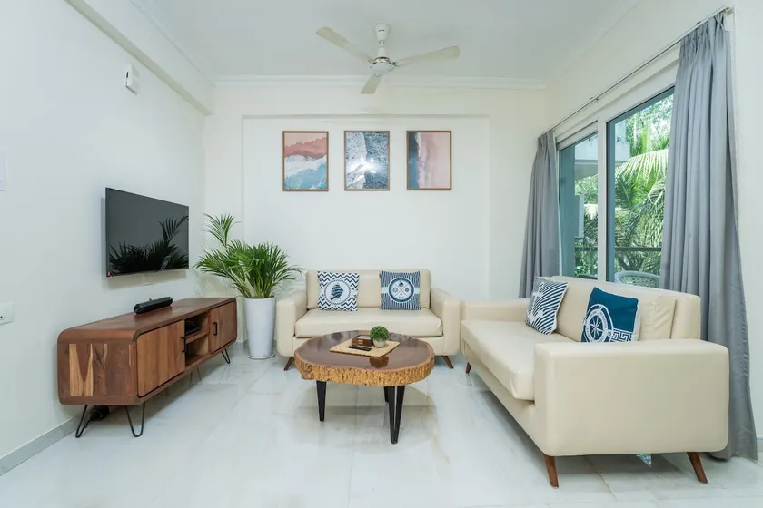 Las Terrazos:2bhk Flat by Artios with pool Siolim - Image 1