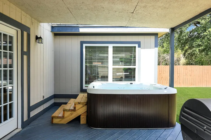 Hot Tub Paradise Air Hockey Games Swing Set BBQ - Image 1