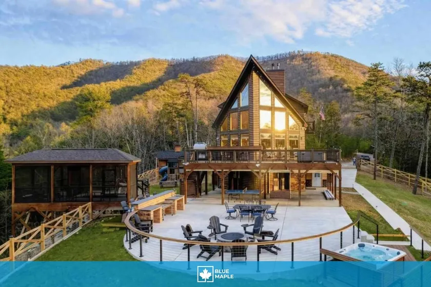 Luxury A Frame 5BR Hot Tub & Mountain Views - Image 1