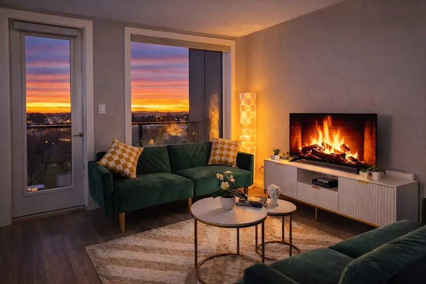 2BR Designer Suite St Vital | Topfloor City Views - Image 1
