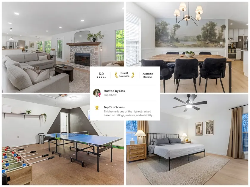 Sleeps 12 | 2 Kings w/ Ping-Pong, Gym, Arcade, BBQ - Image 1
