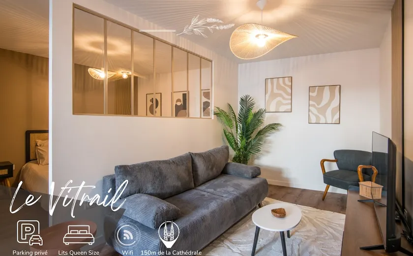 Le Vitrail - Air conditioning, Parking & Wi-Fi - Image 1