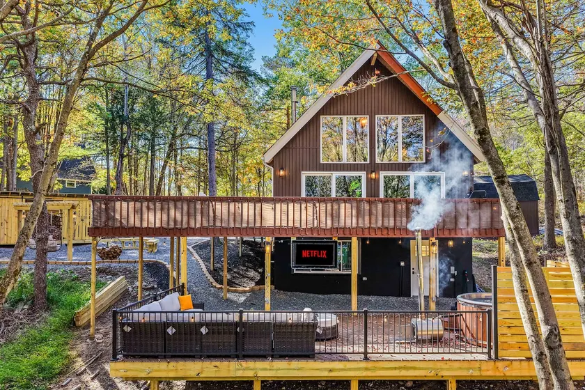 Modern A-Frame Retreat w/ Hot Tub, Sauna&Game Room - Image 1
