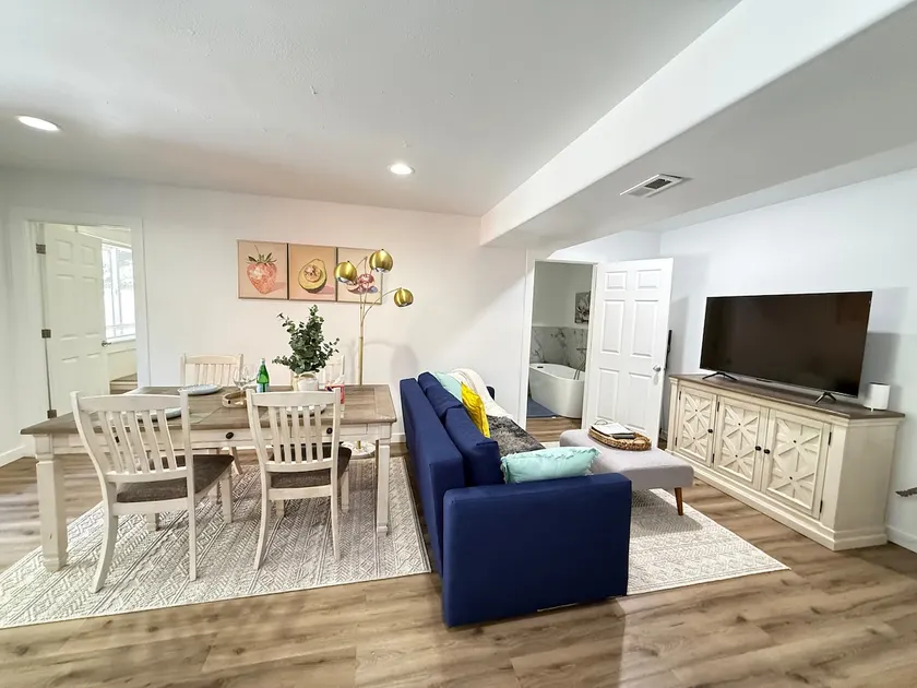 Entire rental unit in the Adwoodmall area, with a private entrance and exit, one bedroom, one living room, a full bathroom, and a private courtyard. - Image 1