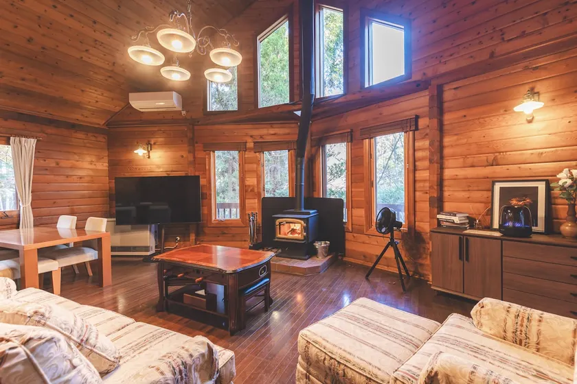 Maximum 8 people / Authentic log house with a wood stove / BBQ on the terrace / 65” TV - Image 1