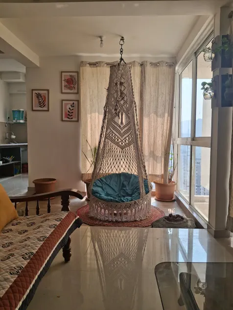 AaryaStays: Boho 2BHK Higher Floor with CarParking - Image 1