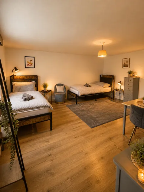 Renovated apartment near Büdingen with single beds - Image 1