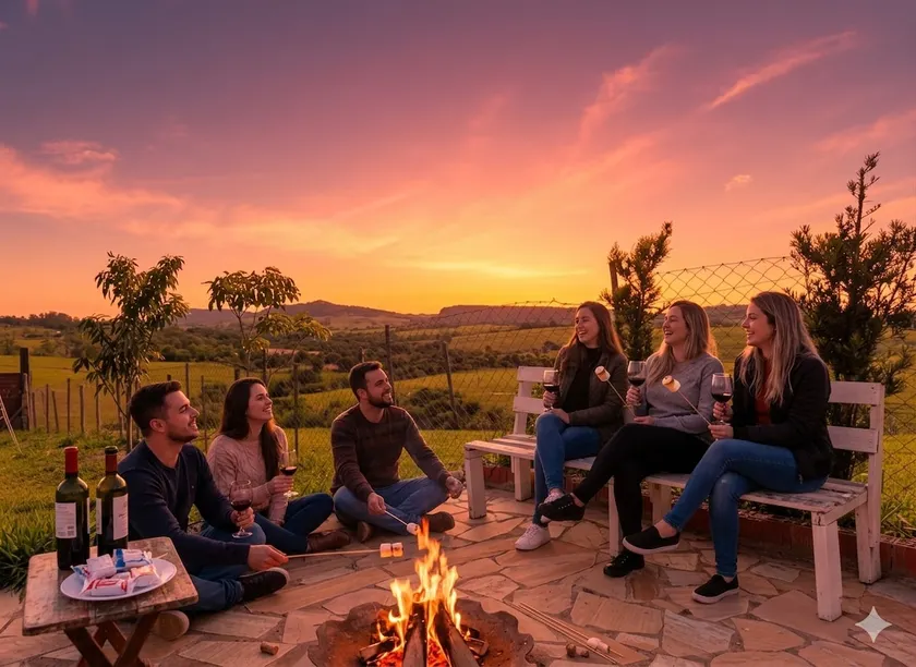 Farm with campfire and incredible sunset view - Image 1