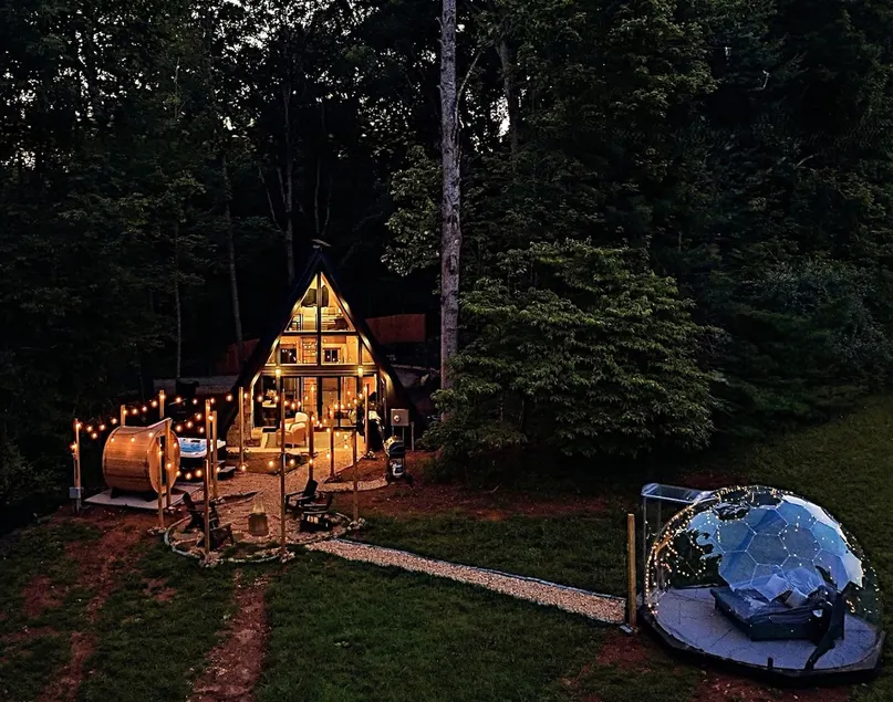 A-Frame • Hot Tub • Sauna • Geodome • Blue Ridge - Image 1