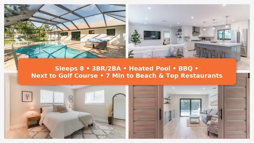 Stylish 3BR w/ Heated Pool · 7 Mins to Beach - Image 1