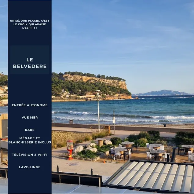 Le Belvédère – Terrace & sea view 10 m from the sand - Image 1