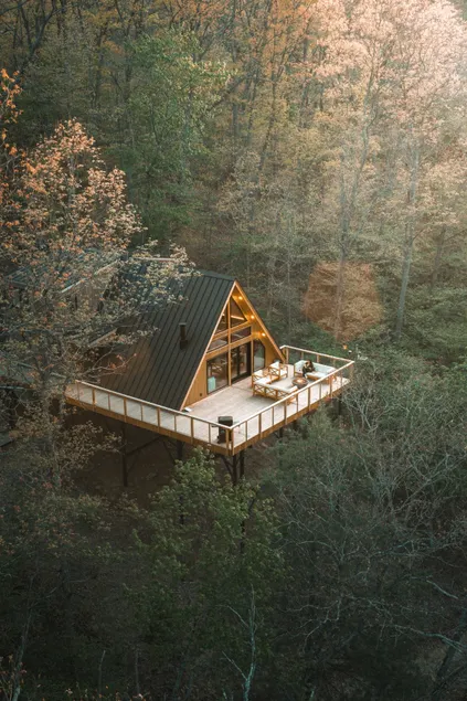 A-Frame At Oak Hills: Creekside + Hot Tub + Sauna. - Image 1