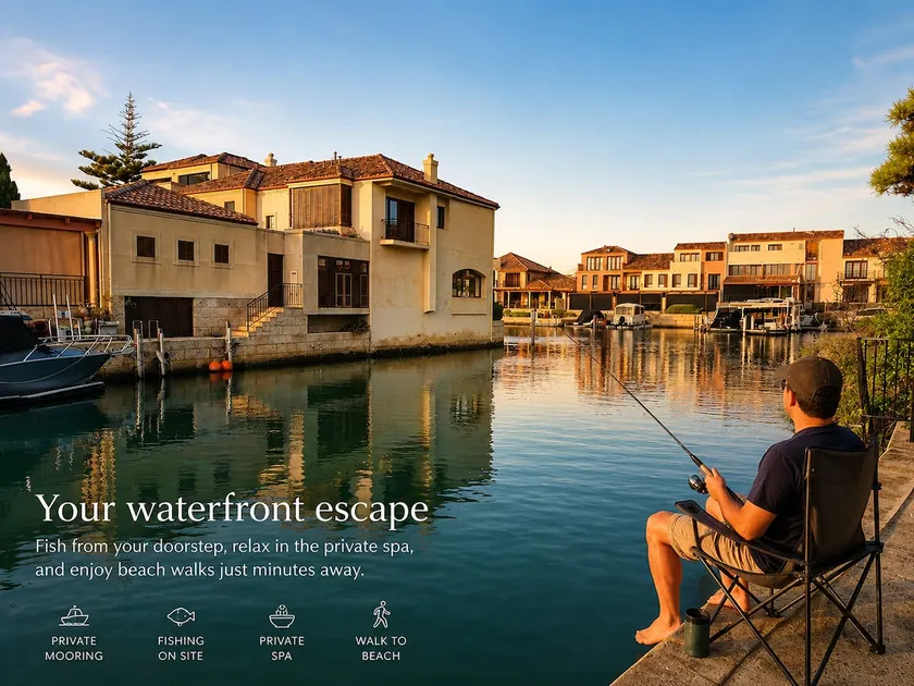 Absolutely Waterfront, Fish, Spa, Mooring, Beach - Image 1