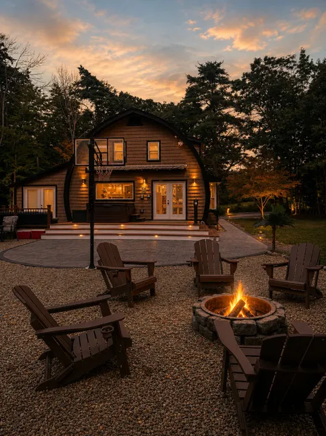 NEW Modern Barrel Getaway HOT TUB & Game Room - Image 1