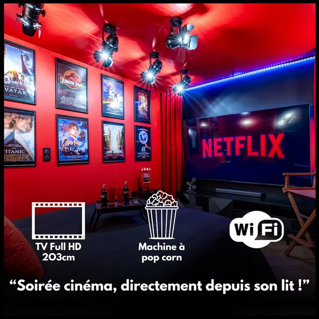 85” Giant Screen Movie Theater + Netflix + Fiber - Image 1