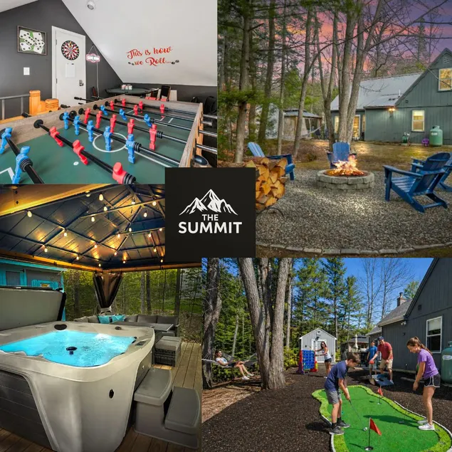 Cozy Mountain Chalet Hot Tub Firepit Game Room Sleeps 8 - Image 1