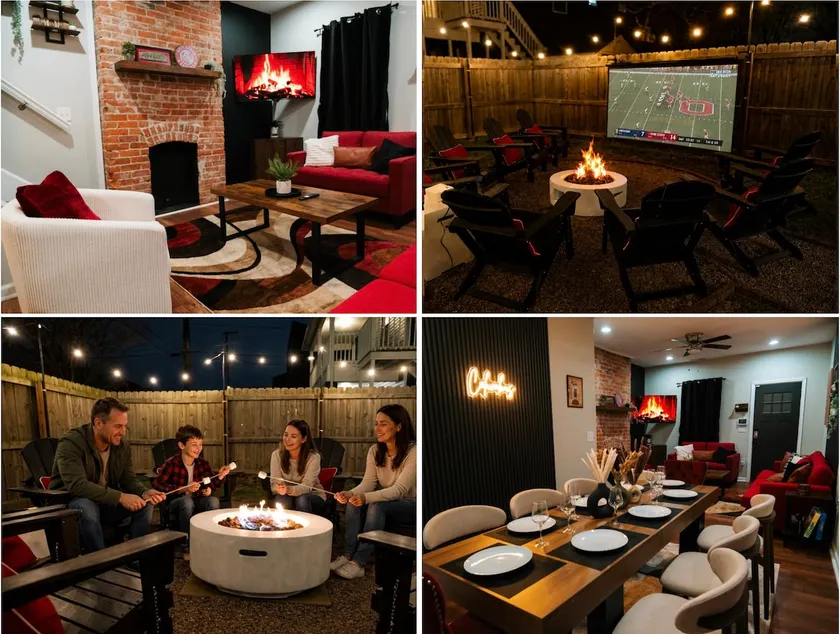 Buckeye Themed Home with Cozy Fire Pit | Sleeps 8 - Image 1