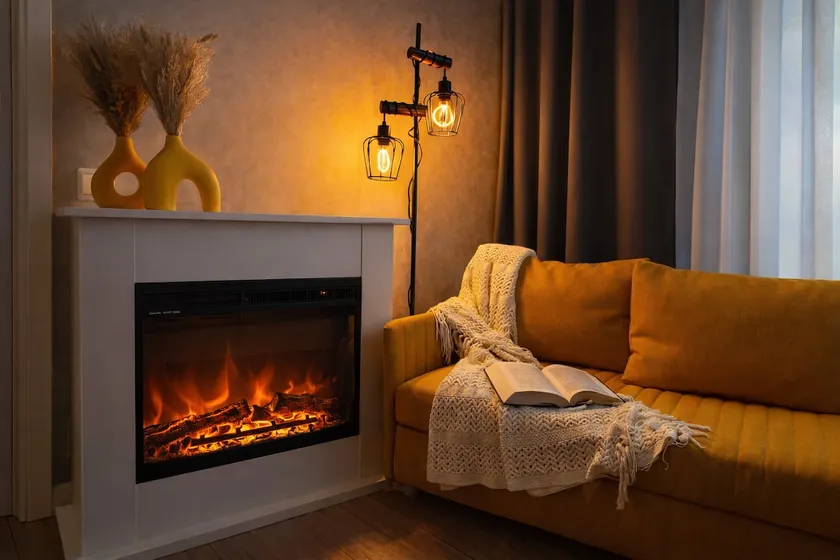 Cozy Fireplace Apartment Two Bedrooms Workspace - Image 1