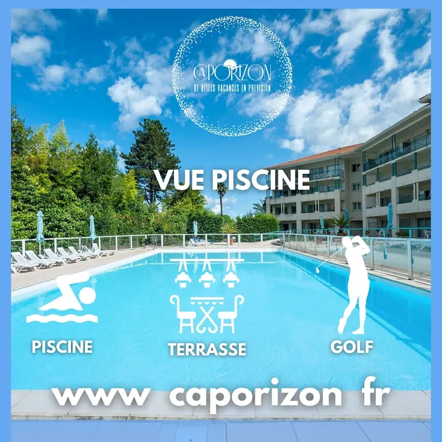 Caporizon-Bidaia-T2-piscine en face golf - Image 1