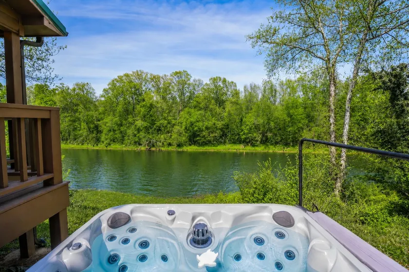 Riverfront Little Red Trout Cabin, Hot Tub & Views - Image 1
