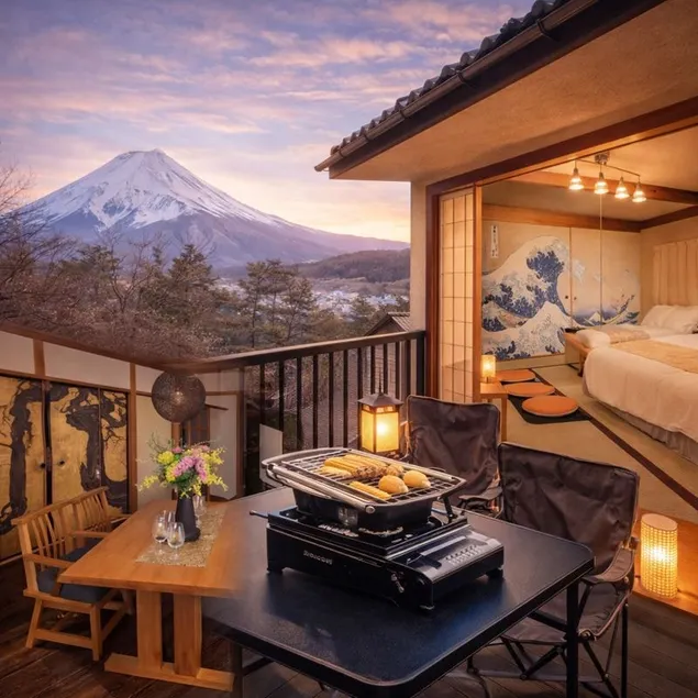 Fuji Station & Oshino Hakkai 9 minutes by car/Kawaguchiko Station 15 minutes by car/Up to 9 people/Fuji View/BBQ available/Entire house rental - Image 1
