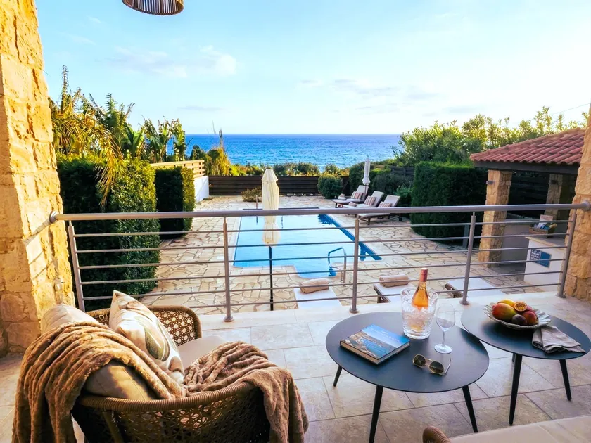 Sea Front Villa, HEATED Private Pool, Amazing location Paphos 323 - Image 1