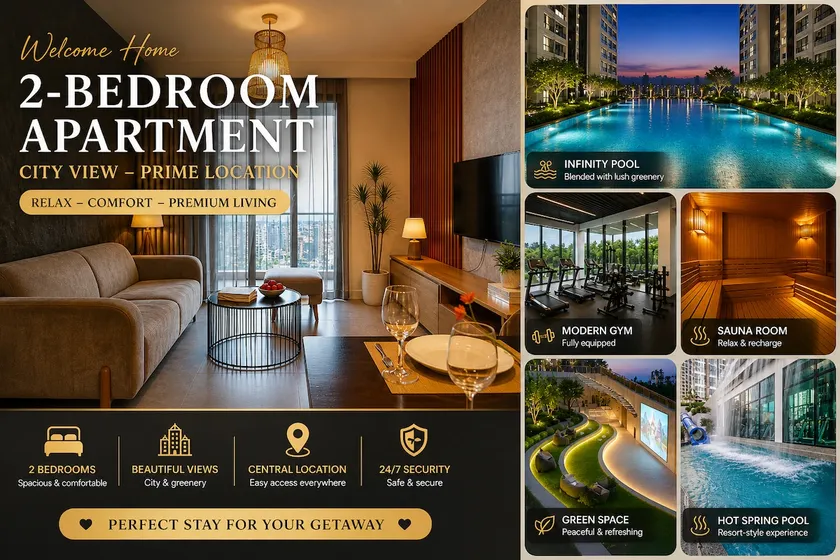 Luxury 5* Apt Morden & Style -2Br 2Wc-Pool-Gym - Image 1