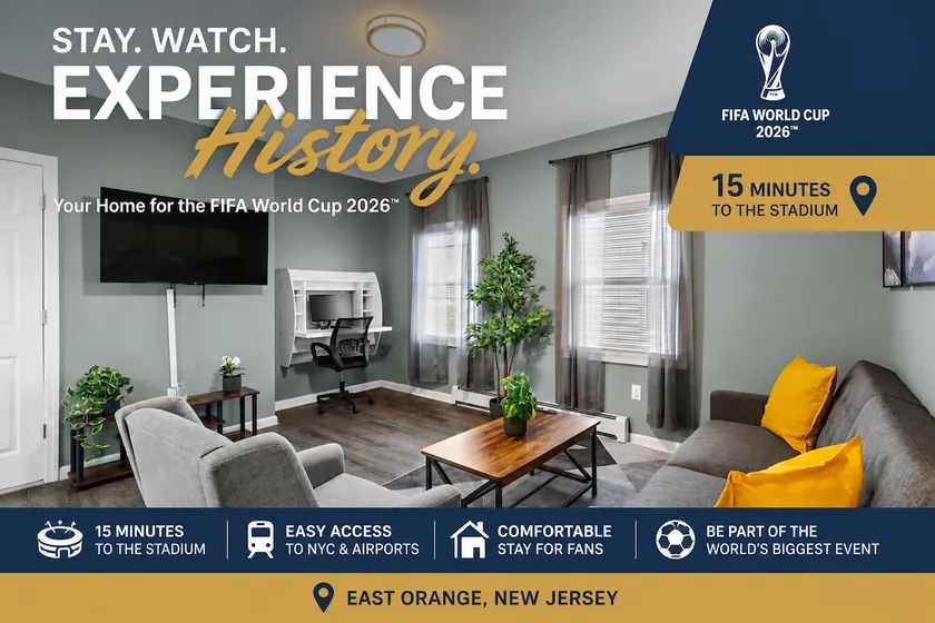 Modern 3BR, Private Parking, 30 Minutes to NYC, World Cup - Image 1