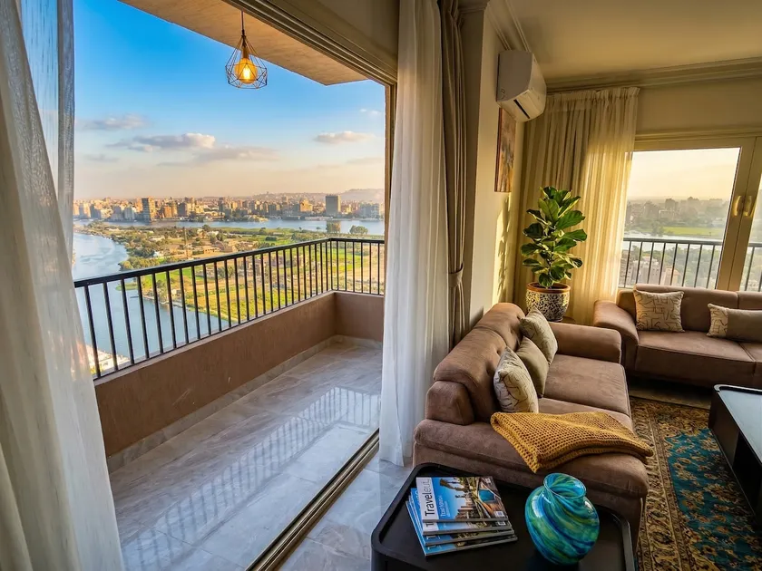Modern & Spacious Nile View Apartment in Dokki - Image 1