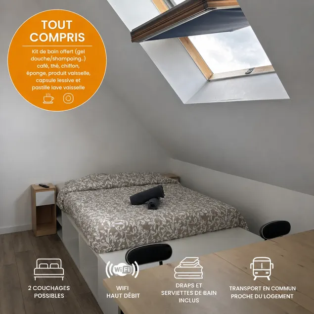 Charming independent studio Bruz parking - Image 1