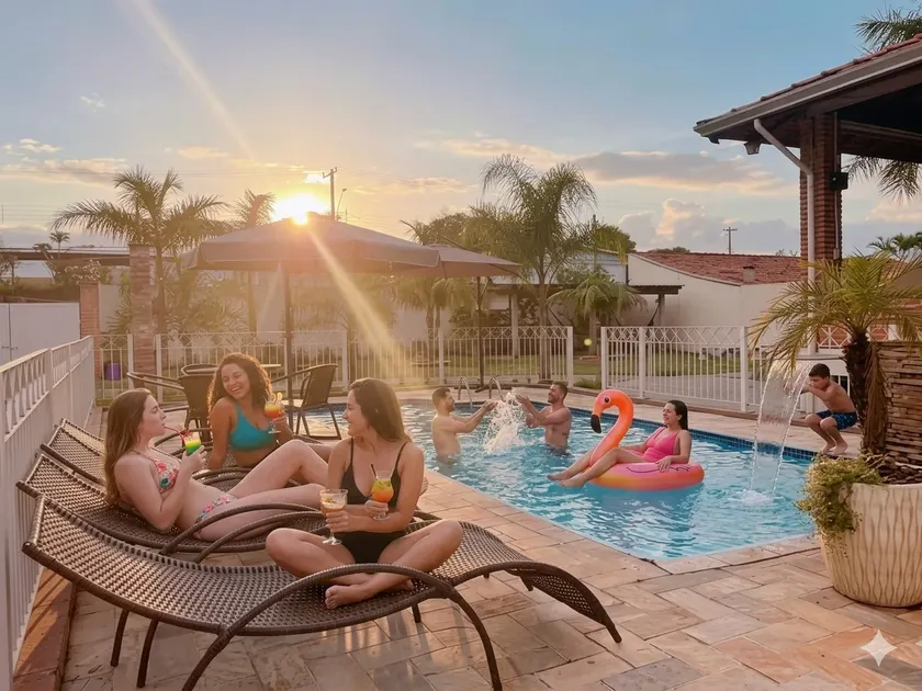 House with pool, big screen, and karaoke in Brotas - Image 1