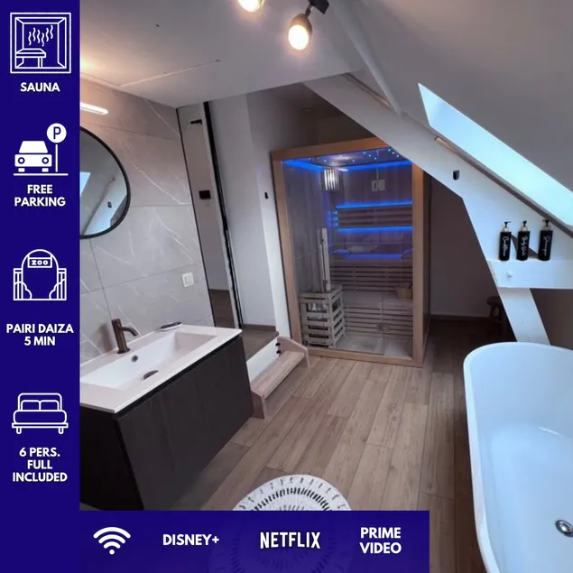 Gîte Saphir - SAUNA - Pairi Daiza 8 min - Triplex - Image 1