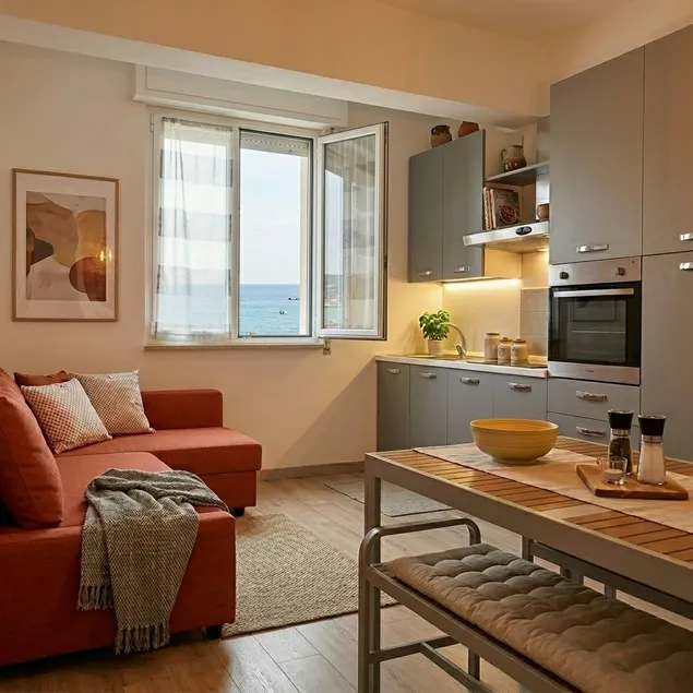 M079 - Marcelli, seafront three-room apartment in a residence with swimming pool - Image 1