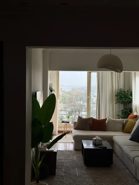 Nile View Boho Apartment in Cairo 3 Bedrooms - Image 1