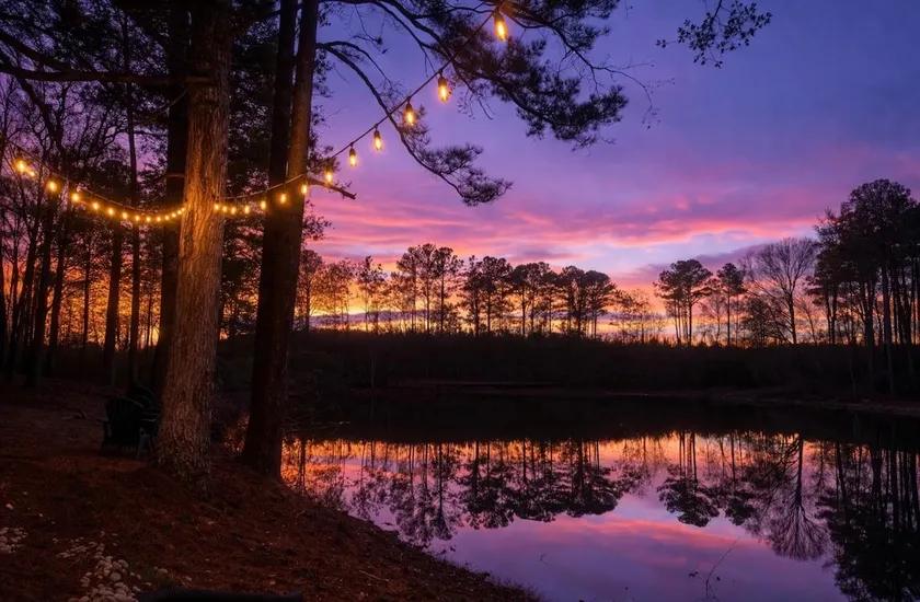 Cabin + Fire Pit + Stocked Catch Release Pond - Image 1