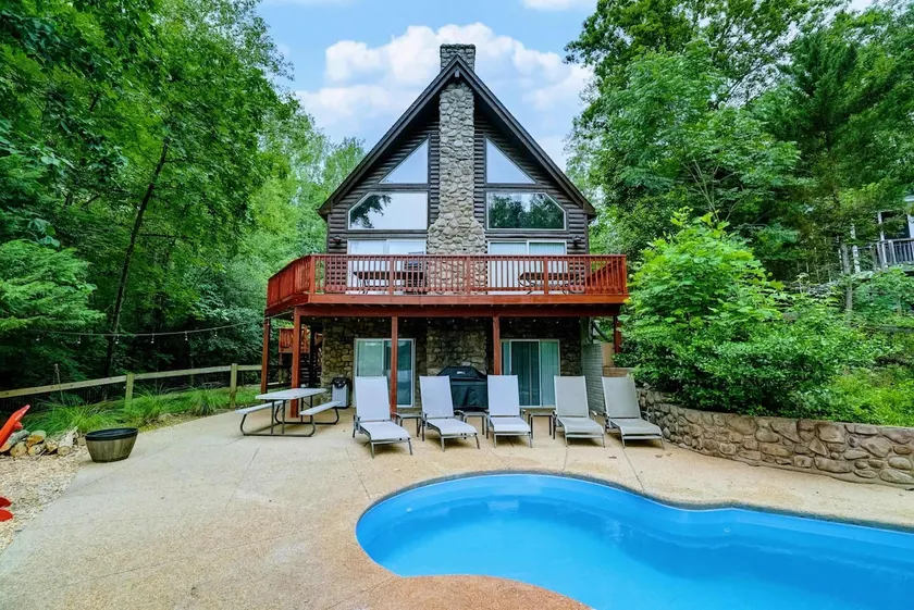 Lakefront A-Frame | Private Pool, Beach & Dock! - Image 1