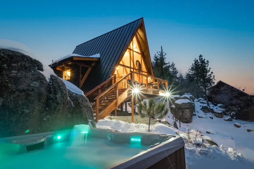 Apogee A Frame Cabin Cliffside Swing and Hot Tub - Image 1