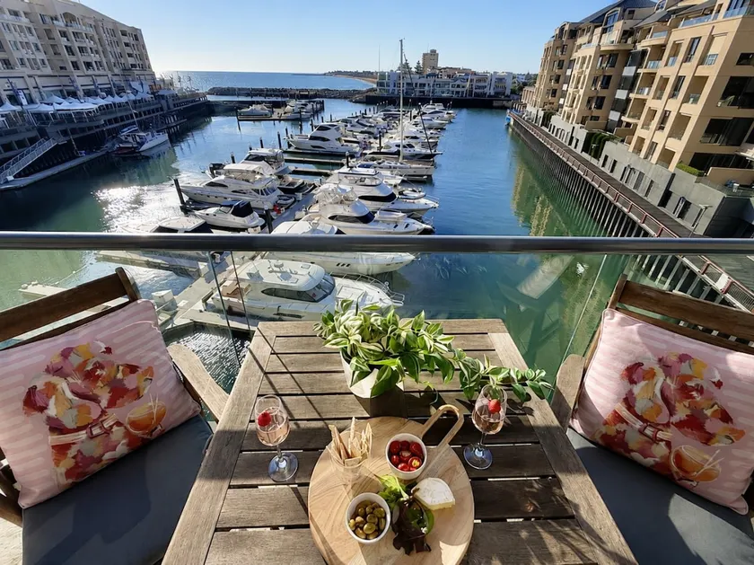 Luxury Glenelg Marina Retreat | Sheltered Balcony - Image 1