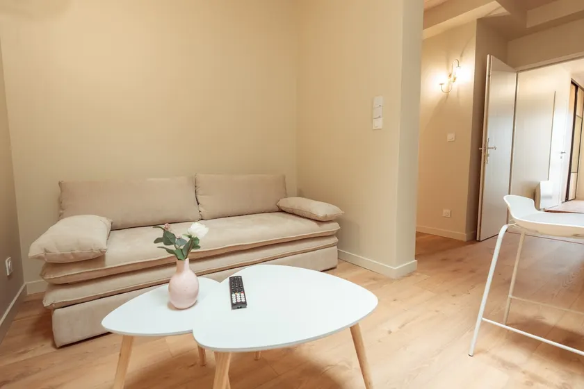 Cozy beige 1-bedroom apartment close to the center with private parking - Image 1