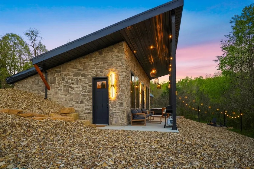 Luxe Stone Cabin | Custom Cave Shower | Hot Tub - Image 1