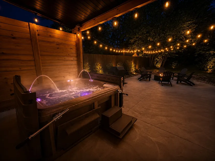 New! Hot Tub | Fire Pit | String Lights | Sleeps 6 - Image 1