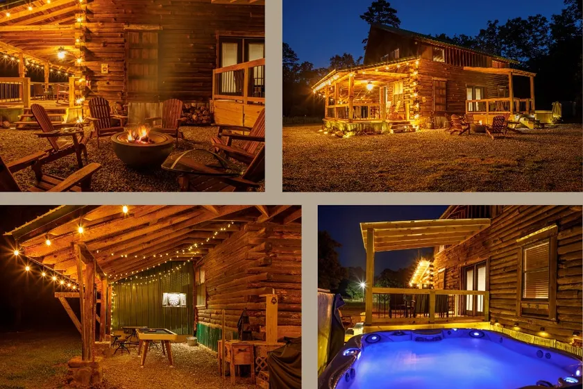 Log Cabin Hot Tub & Game Room w Pool Table Pets OK - Image 1
