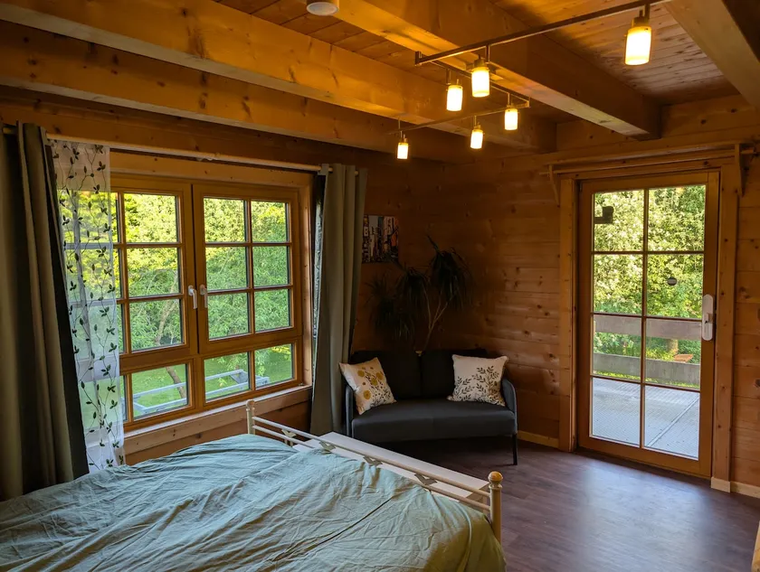 Apartment Aus'm Garten in a wooden log house near Aachen - Image 1